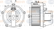 8EW 009 100-341 vnitřní ventilátor HELLA