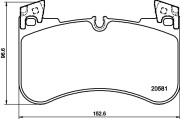 8DB 355 039-881 Sada brzdových destiček, kotoučová brzda HELLA