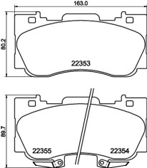 8DB 355 040-671 Sada brzdových destiček, kotoučová brzda HELLA