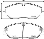 8DB 355 025-751 Sada brzdových destiček, kotoučová brzda HELLA