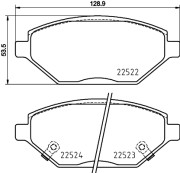 8DB 355 025-521 Sada brzdových destiček, kotoučová brzda HELLA