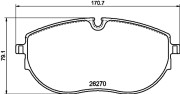 8DB 355 040-891 Sada brzdových destiček, kotoučová brzda HELLA