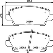 8DB 355 040-841 Sada brzdových destiček, kotoučová brzda HELLA