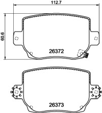 8DB 355 041-041 Sada brzdových destiček, kotoučová brzda HELLA