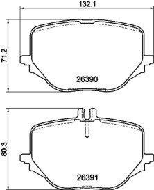 8DB 355 041-121 Sada brzdových destiček, kotoučová brzda HELLA