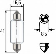 8GM 002 091-141 Zárovka STANDARD HELLA