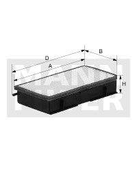CU 1916 Filtr, vzduch v interiéru MANN-FILTER