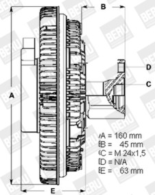 LK008 Spojka, větrák chladiče BorgWarner (BERU)