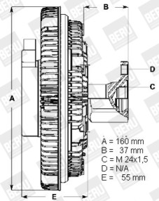 LK011 Spojka, větrák chladiče BorgWarner (BERU)