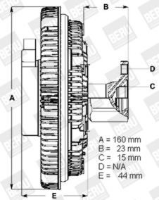 LK045 Spojka, větrák chladiče BorgWarner (BERU)