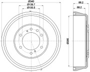 61370 Brzdový buben PAGID