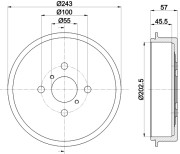 61455 Brzdový buben PAGID