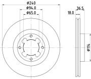 50235 Brzdový kotouč PAGID