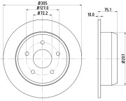 54137 Brzdový kotouč PAGID