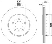 65157 Brzdový kotouč PAGID