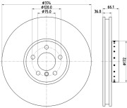 65134 Brzdový kotouč PAGID