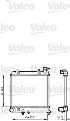 734266 Chladič, chlazení motoru VALEO