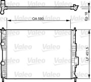 735282 Chladič, chlazení motoru VALEO