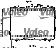 735525 Chladič, chlazení motoru VALEO