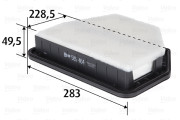 585464 Vzduchový filtr VALEO