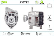 436712 generátor VALEO RE-GEN REMANUFACTURED VALEO