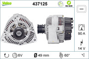 437125 generátor VALEO RE-GEN REMANUFACTURED VALEO