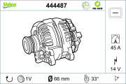 444487 generátor VALEO RE-GEN REMANUFACTURED VALEO