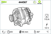 444567 generátor VALEO RE-GEN REMANUFACTURED VALEO