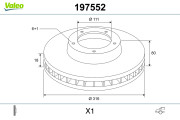 197552 Brzdový kotouč VALEO