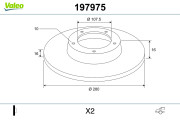 197975 Brzdový kotouč VALEO