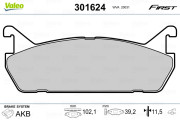 301624 Sada brzdových destiček, kotoučová brzda FIRST VALEO