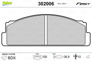 302006 Sada brzdových destiček, kotoučová brzda FIRST VALEO