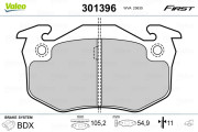 301396 Sada brzdových destiček, kotoučová brzda FIRST VALEO