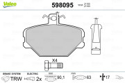 598095 Sada brzdových destiček, kotoučová brzda VALEO