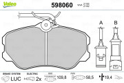598060 Sada brzdových destiček, kotoučová brzda VALEO