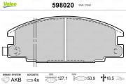 598020 Sada brzdových destiček, kotoučová brzda VALEO