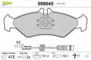 598045 Sada brzdových destiček, kotoučová brzda VALEO