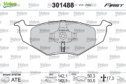 301488 Sada brzdových destiček, kotoučová brzda FIRST VALEO
