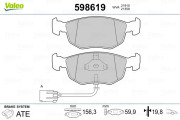 598619 Sada brzdových destiček, kotoučová brzda VALEO