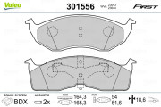 301556 Sada brzdových destiček, kotoučová brzda FIRST VALEO