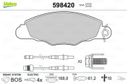 598420 Sada brzdových destiček, kotoučová brzda VALEO