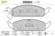 598904 Sada brzdových destiček, kotoučová brzda VALEO