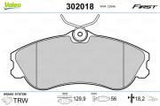 302018 Sada brzdových destiček, kotoučová brzda FIRST VALEO