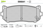 598841 Sada brzdových destiček, kotoučová brzda VALEO