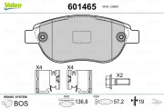 601465 Sada brzdových destiček, kotoučová brzda VALEO
