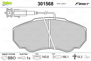 301568 Sada brzdových destiček, kotoučová brzda FIRST VALEO