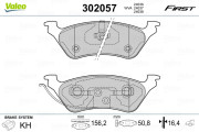 302057 Sada brzdových destiček, kotoučová brzda FIRST VALEO