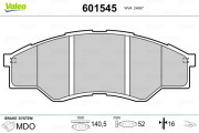 601545 Sada brzdových destiček, kotoučová brzda VALEO