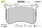 302302 Sada brzdových destiček, kotoučová brzda FIRST VALEO