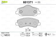 601371 Sada brzdových destiček, kotoučová brzda VALEO